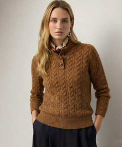 Arden Button-Up Cashmere Sweater