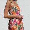 Isadora Womens Floral Backless Slip Maxi Dress